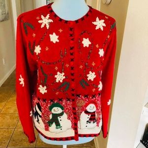 Designers Studio Ugly Christmas sweater snowman